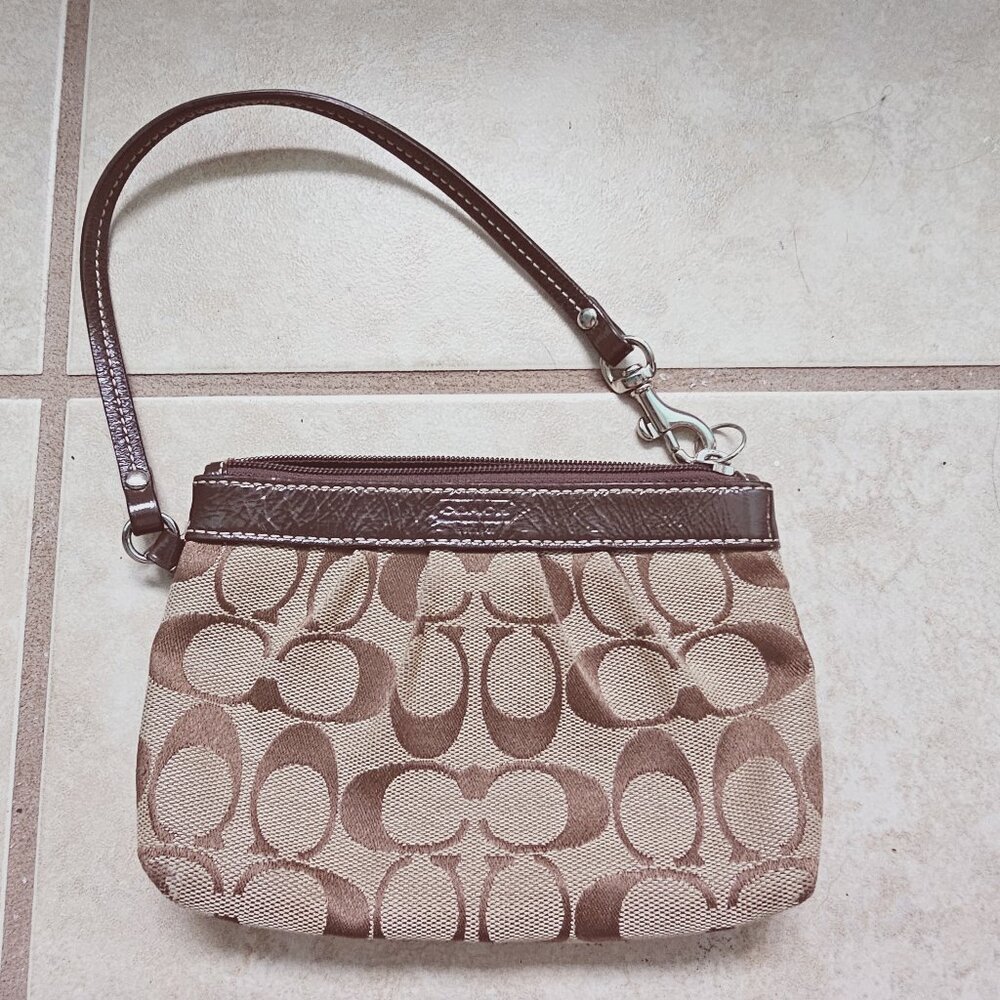Coach Signature Brown / Tan Demi  Superior Condition